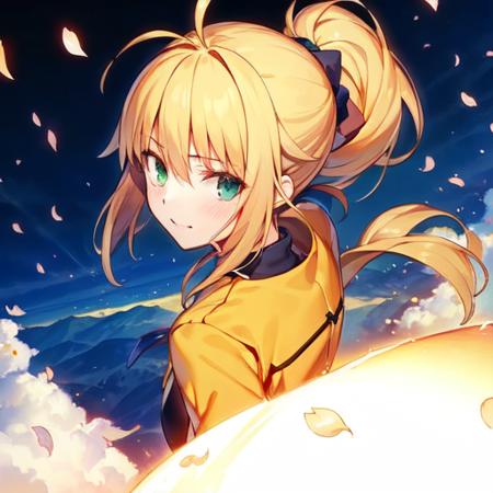 00977-3739126801-(masterpiece, best quality)，1girl, Floating petals,Blonde hair, Ponytail.png